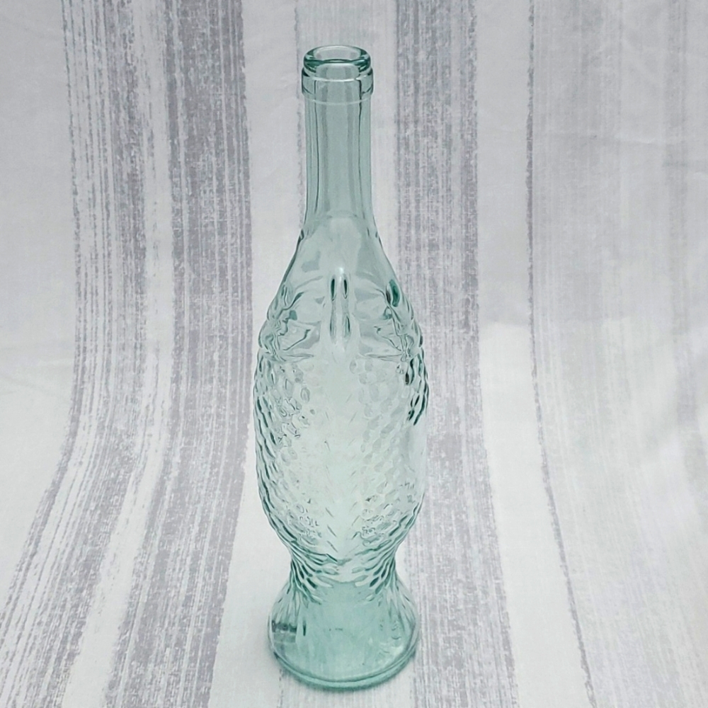 Antique Glass Fish Bottle Modelle Depose 70mm Blue Green Color - Picture 6 of 15